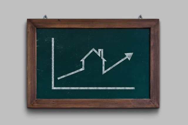 Chalkboard frame with house chart drawn